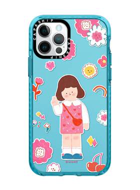 CASE适用苹果15iPhone14plus16TPU13promaxMagsafe磁吸可爱快乐女孩创意17手机壳12防摔11新款高级感保护套ti