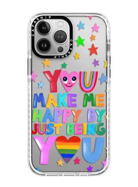 CASE适用苹果15iPhone14plus16亚克力13promaxMagsafe磁吸涂鸦彩色英文创意17手机壳12防摔11高级感保护套ti