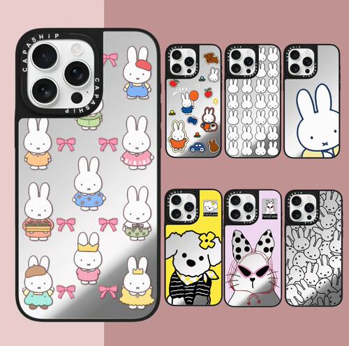 CASE适用苹果15iPhone14plus16镜面13promax17磁吸Magsafe可爱米菲兔xr手机壳12防摔11新款xs高级感tif保护套
