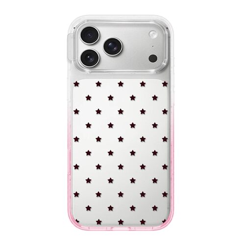 适用苹果15iPhone14ppro16渐变粉色透明17promax磁吸Magsafe可爱星星蝴蝶结手机壳防摔新款高级感保护套