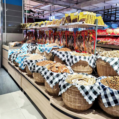 超市美陈堆头中岛生鲜垫布台布小方桌布格子布装饰陈列情景道具