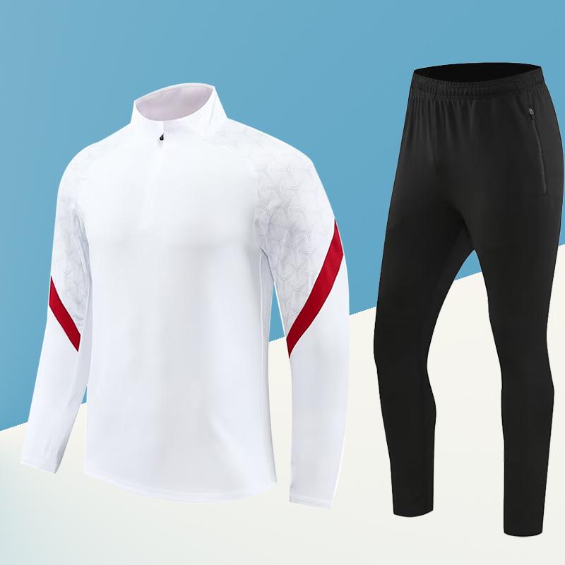 春秋男足球透气立领运动套装