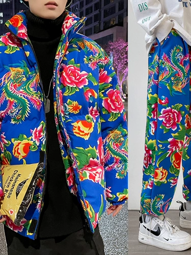 Демисезонный комплект, куртка для влюбленных, штаны, большой размер, популярно в интернете