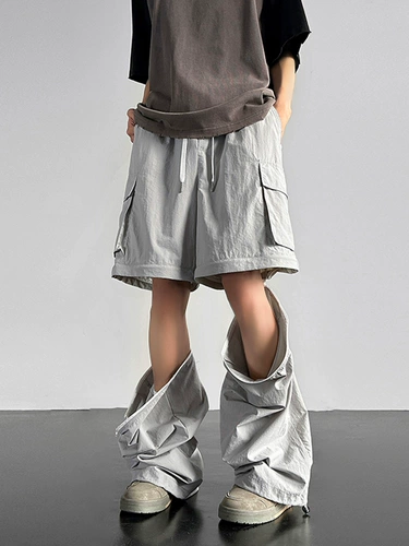 Съемные летние штаны, тонкий спортивный парашютист, шорты для отдыха, в американском стиле