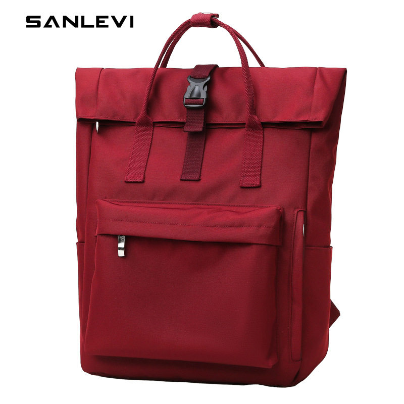 日本双肩包男女徒步背包简约商务通勤大容量电脑包百搭大学生