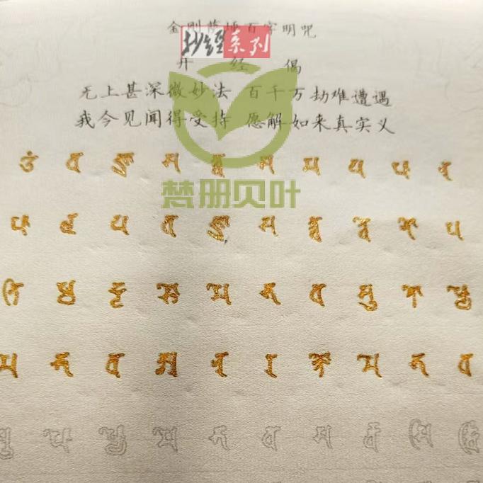 硬笔描写 百字明咒 地藏灭定 业真言 汉音字带梵文 宣纸字帖纸