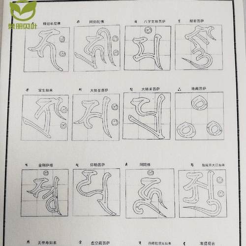 成人字帖梵文描写毛笔