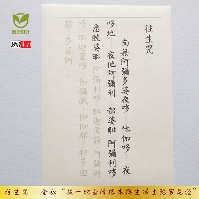 一切业障根本净土陀罗尼往生咒