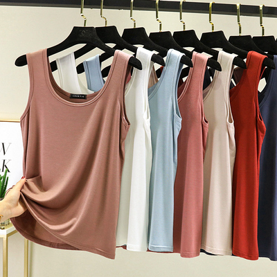 显瘦粗带简约纯色百搭吊带背心