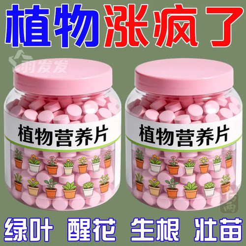 植物营养片多肉绿叶花期专用罐装懒人肥料促生长无机肥绿植种植土