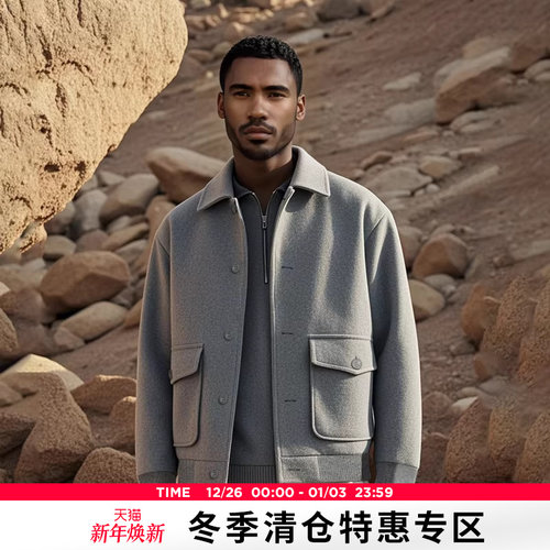 复古A-2合体版飞行毛呢夹克