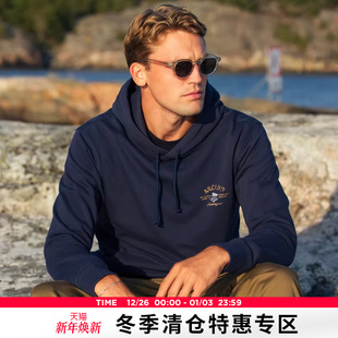 AK男装 棉质海明威系列复古印花加绒连帽卫衣男 新款