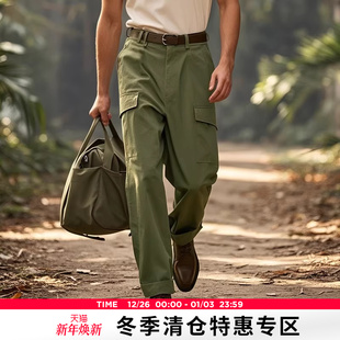24夏季 腿袋直筒长裤 新款 宽松斜纹工装 男 复古经典 AK男装