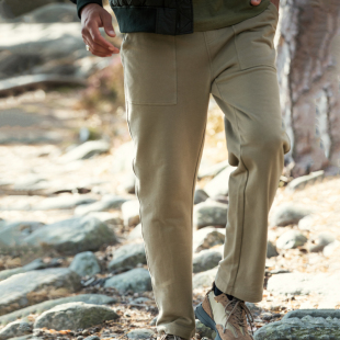 男 复古绣花可调节腰带休闲直筒卫裤 AK男装 24秋冬新款