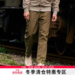 面包休闲长裤 复古棉质耐磨直筒多袋工装 男 新款 AK男装