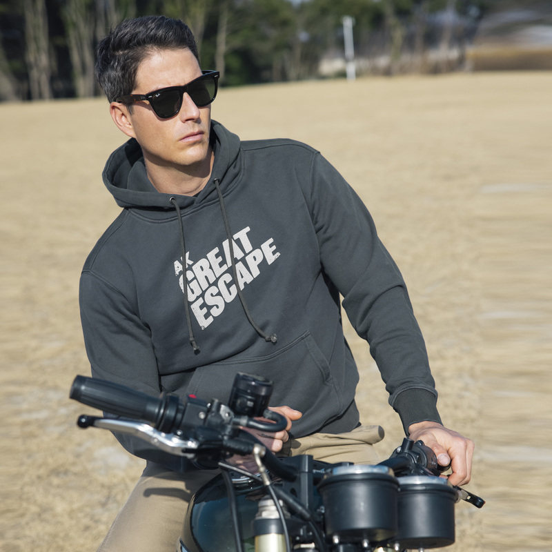 AK男装春季新款Great Escape双纱重磅毛圈小落肩连帽宽松休闲卫衣,男装,卫衣,淘宝优惠券,粉丝福利购,淘宝优惠卷