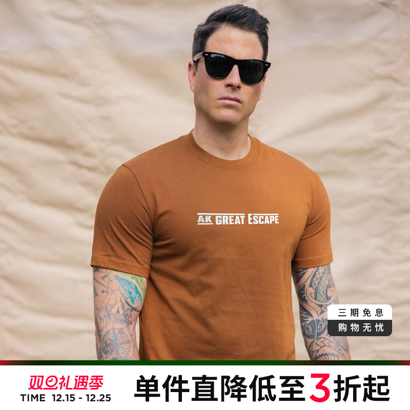 ak男装春季新品复古字母T恤t