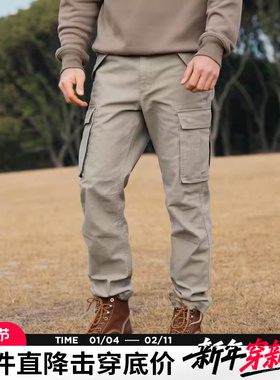 AK男装新品VINTAGE复古M-65抽绳收口长裤休闲裤男