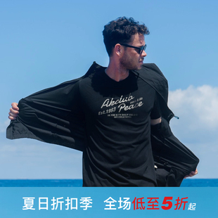 春夏新款 AK男装 复古棉质干爽亲肤透气排汗做旧logo印花圆领T恤男