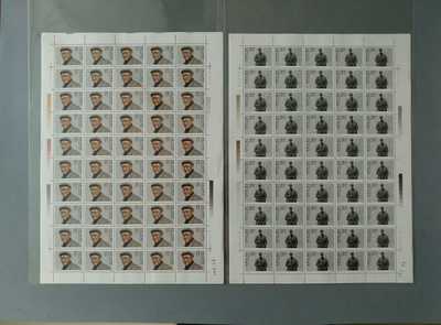 J130王稼祥同志诞生八十周年邮票大版，保真原胶近全品特价值收藏