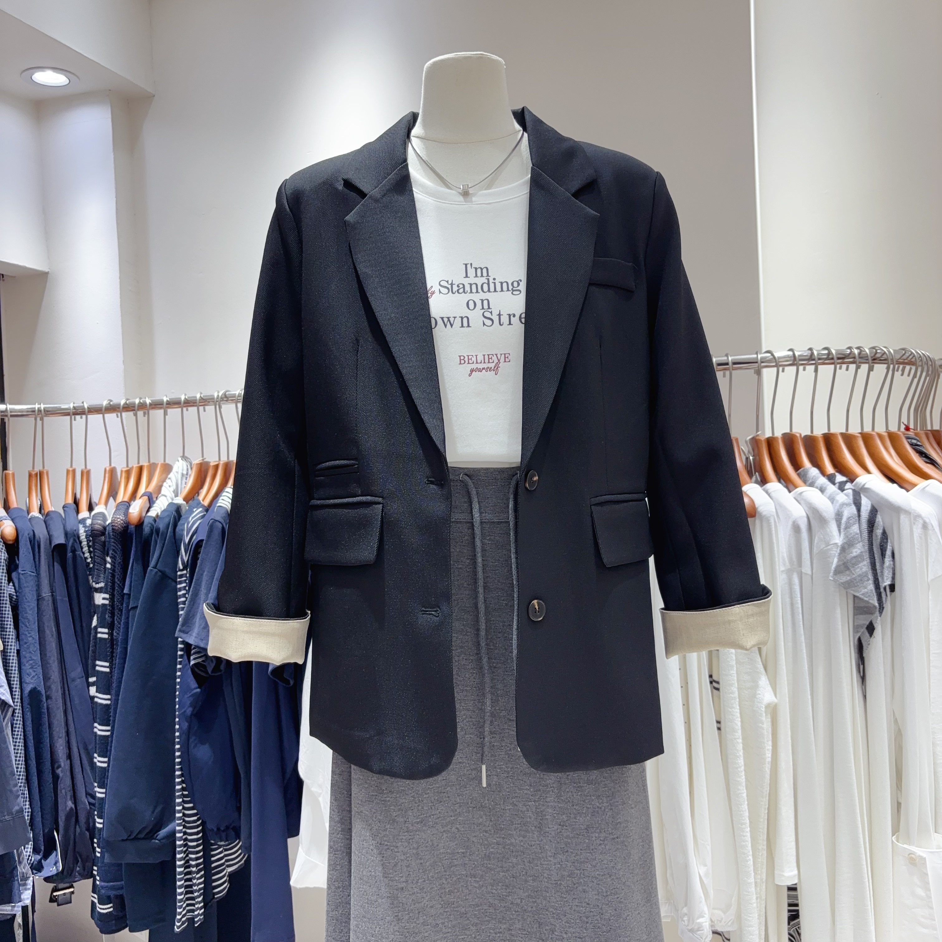西装外套女2025秋季新款袖口拼接设计感宽松休闲长袖简约西服小众