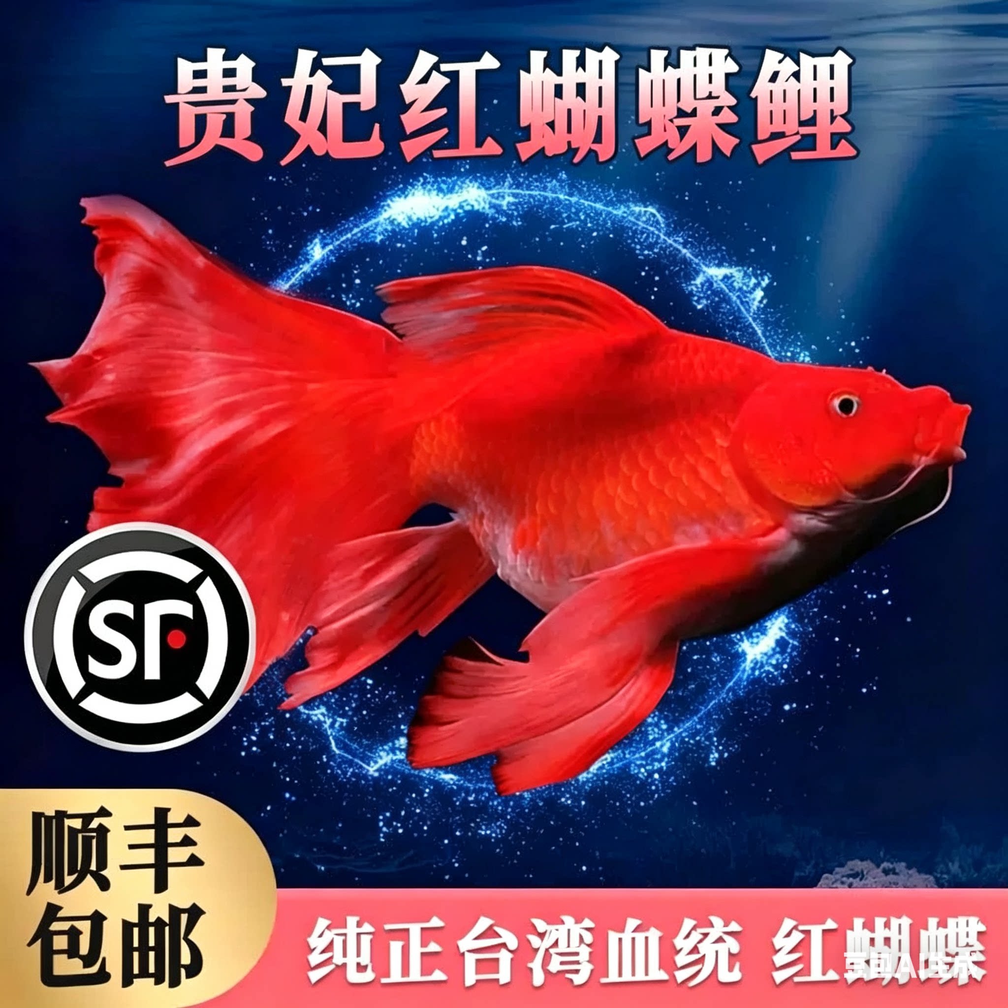 精品台湾蝴蝶鲤球体短体大鳍大尾贵妃好养淡水鱼观赏鱼包活到家