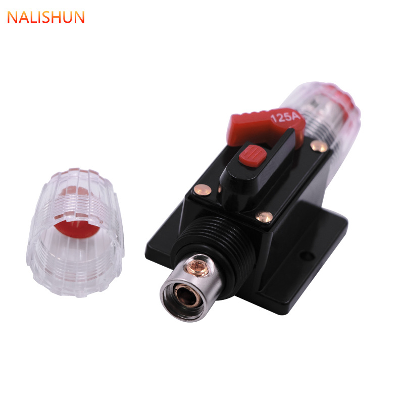 汽车音响保险座一出一带开关自动保险管断路器保险胆带保险丝电源