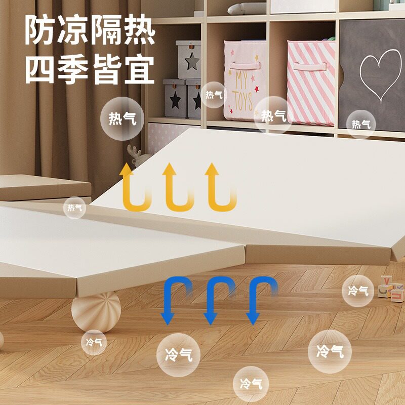 4cm宝宝加厚游戏爬行垫加厚儿童客厅XPE地垫婴儿无味爬爬垫折叠款