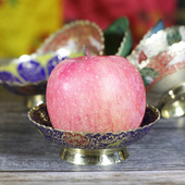 尼泊尔佛事用品厂家直供果盘铜制供水碗家用供奉精美果盘摆件10cm