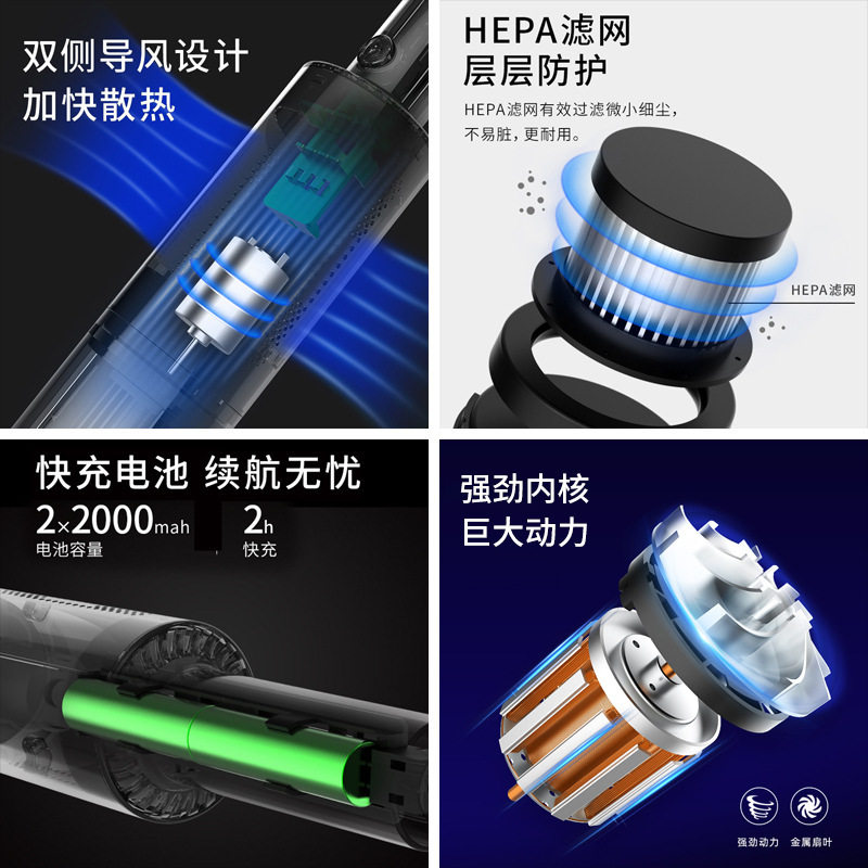 车载吸尘器家用手持无线式小型吸尘器超强吸力大功率吸尘器