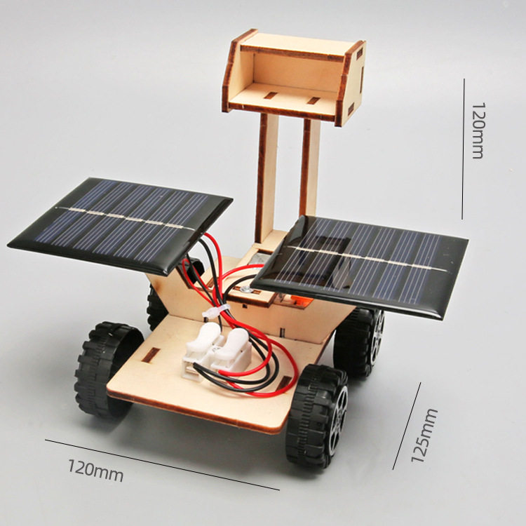 儿童科技diy手工小制作月球探索车太阳能玩具车物理模型科学实验