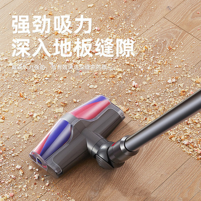 适用于戴森V7V8V10V11V15电动地刷配件软毛防缠绕绿光显尘除尘刷