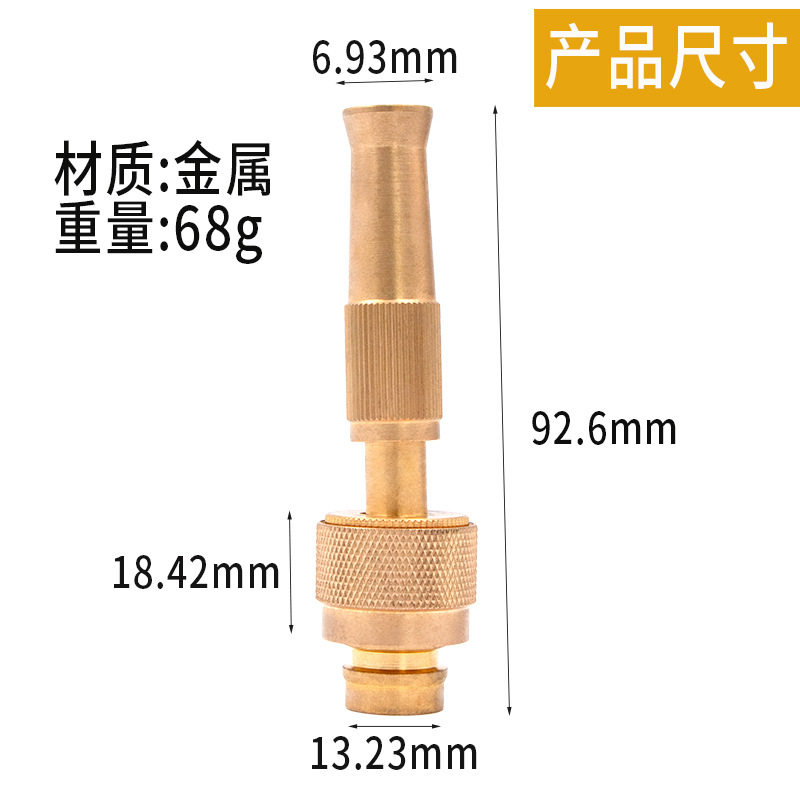 全铜直喷水枪高压多功能洗车神器可调节的汽车冲洗器家用浇花喷头