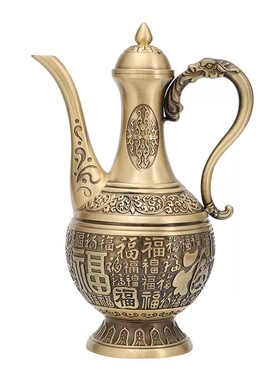 厂家 黄铜制作百福酒壶 百福壶  茶壶 家居工艺品摆件
