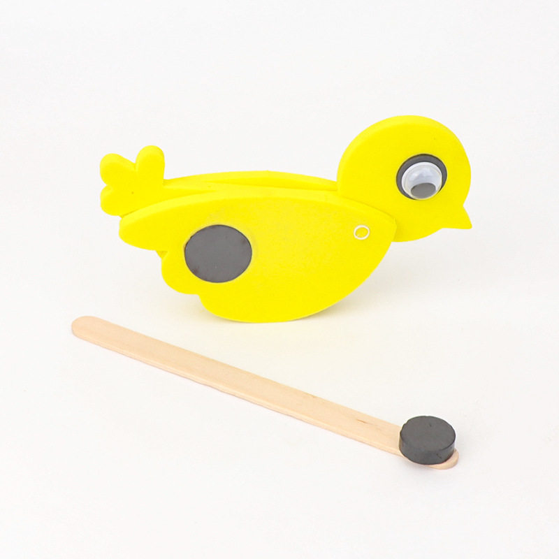 磁力小鸭 diy小学科学实验幼儿园益智玩具儿童手工拼装科技小制作