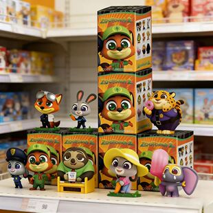 疯狂动物城盲盒狐尼克朱迪手办公仔周边玩偶桌面摆件儿童玩具礼物