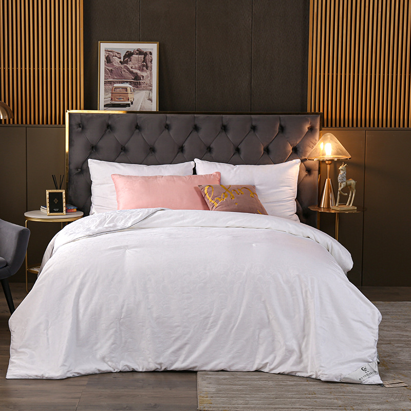 侬缘蚕丝被全棉贡缎提花100桑蚕丝桐乡雅帛