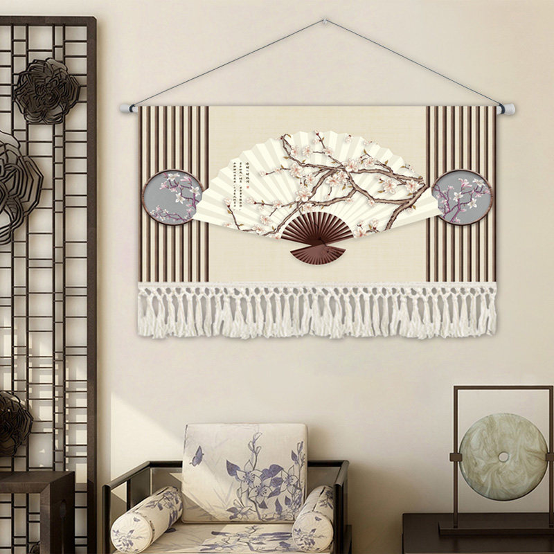 新中式墙布挂布古风背景布画布艺挂毯客厅背景墙卧室中国风装饰画,居家布艺,挂毯/壁毯,淘宝优惠券,粉丝福利购,淘宝优惠卷