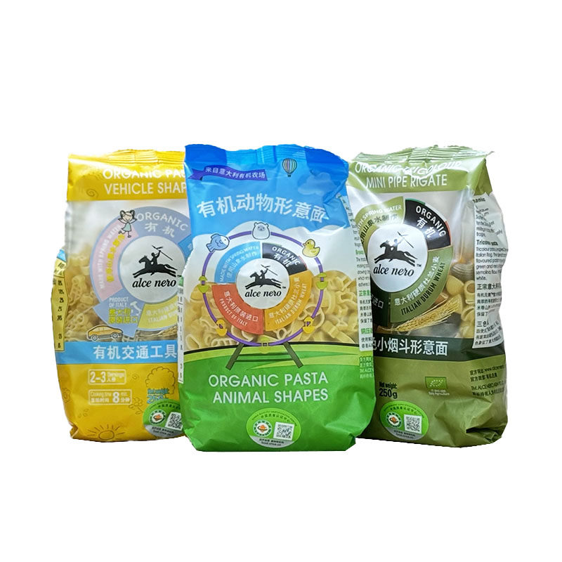有机尼奥有机三色迷你烟斗形意面250g意粉意面意大利原装进口临期