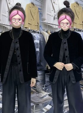 真丝绒加棉短外套舒适短棉服外衣