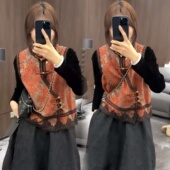 百搭洋气减龄显瘦高级感国风显白新中式 2026春季 时尚 马甲上衣女