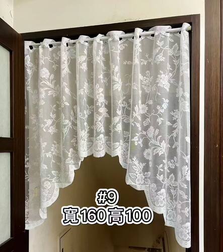 三角形门帘半截门帘新款客厅卫生间遮挡帘卧室门帘半帘刺绣蕾丝