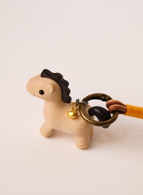 马上有钱 马年小马钥匙扣包挂原创卡通小马创意新年礼物背包挂件