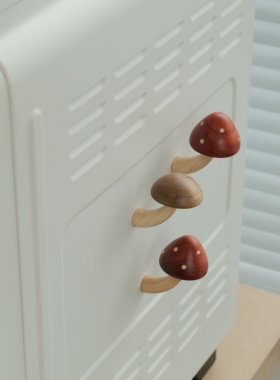 不土 冰箱长小蘑菇啦 小蘑菇木质冰箱贴装饰送朋友家居乔迁小礼物