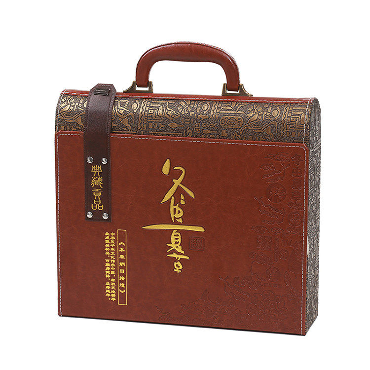 冬虫夏草皮盒虫草小管包装盒10支20支30支50支虫草礼品盒批发定制