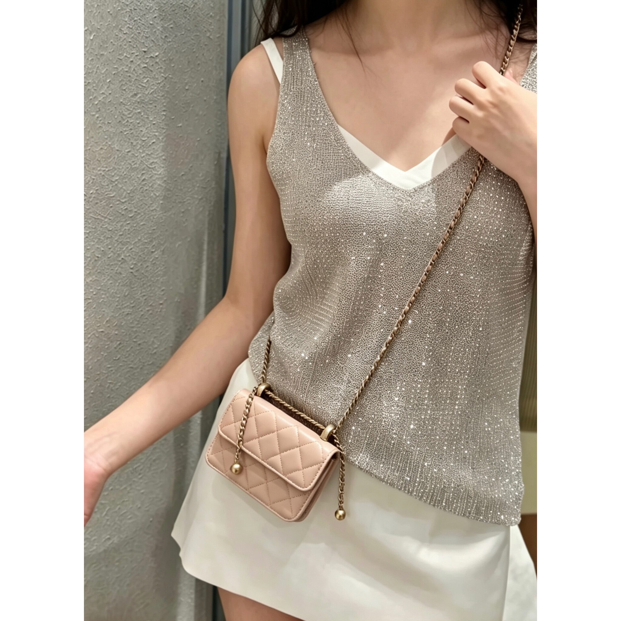 【双金珠mini woc】轻奢小方包