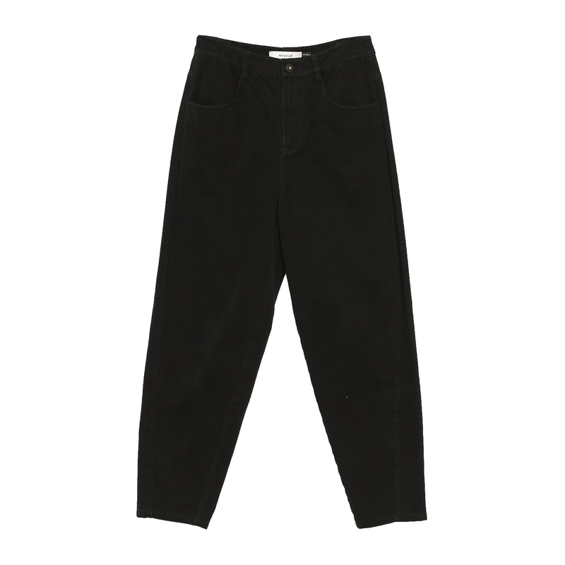 MOVEUP幻走2023冬季新款加绒纯棉设计师休闲直筒裤女123420109