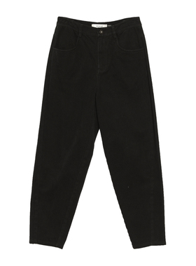 MOVEUP幻走2023冬季新款加绒纯棉设计师休闲直筒裤女123420109