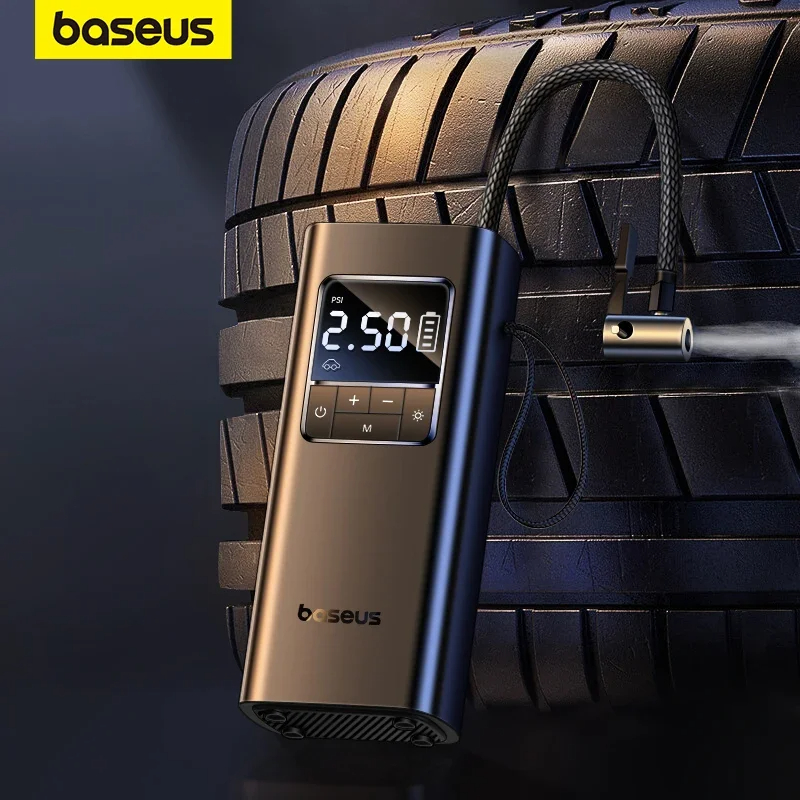 Baseus Air Pump Portable Car Compressor for Car Bike Bicycle