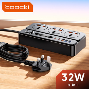 TOOCKI 2500W PD Power Strip Desktop Charger Station EU US UK